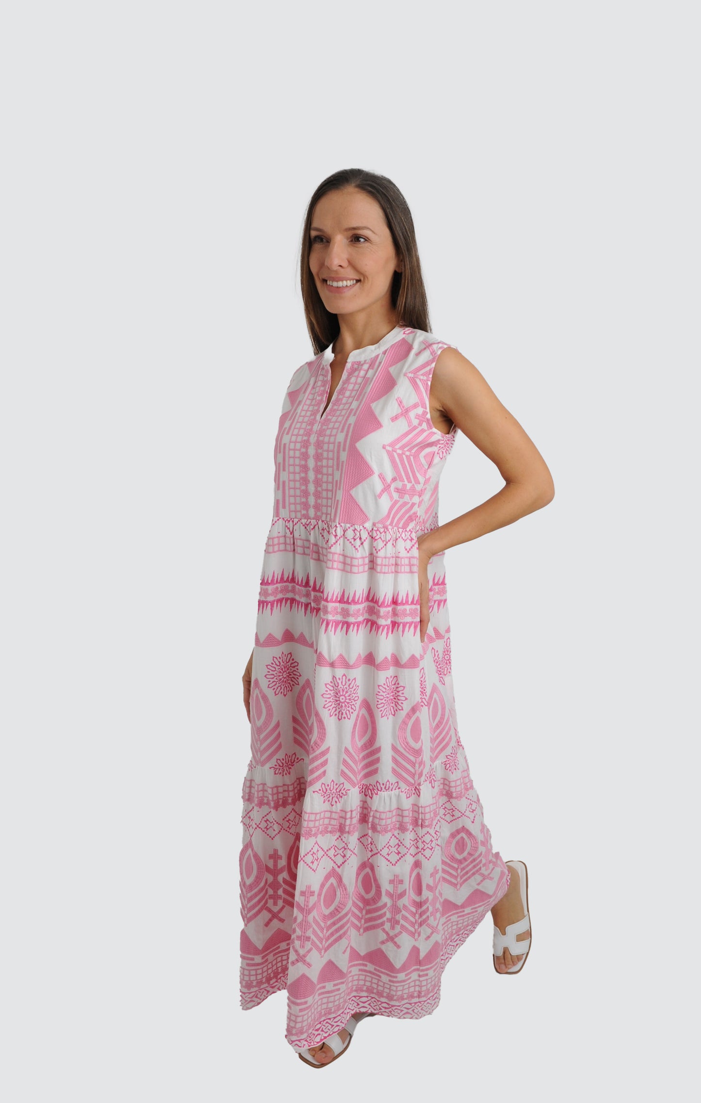 Rhodes Pink Maxi Dress NOW ON SALE