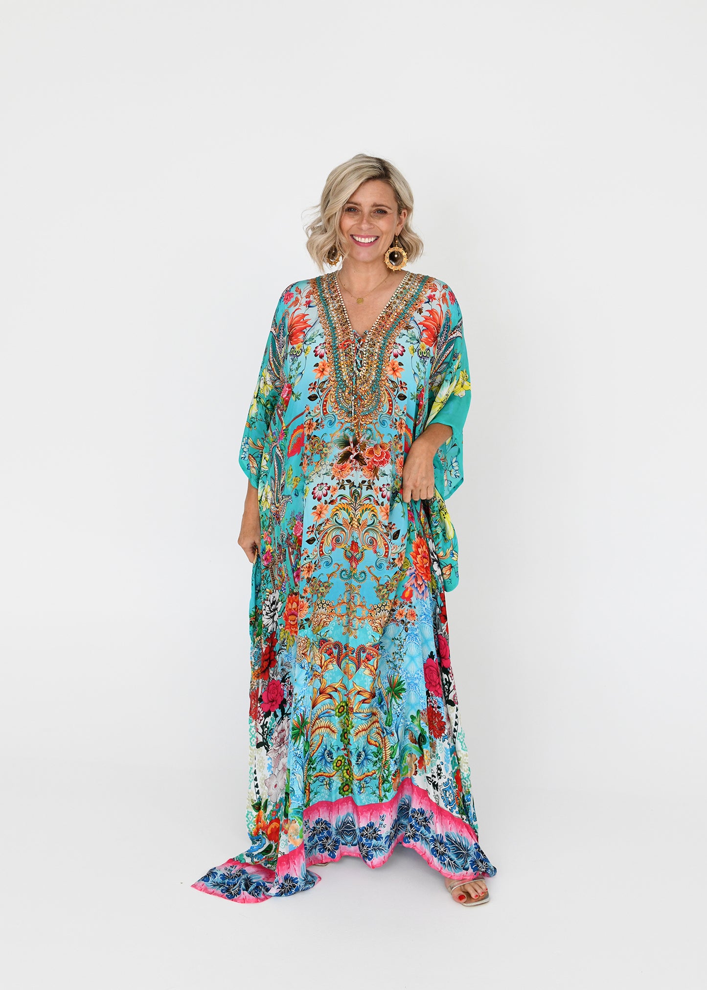 TEAL KAFTAN LONG