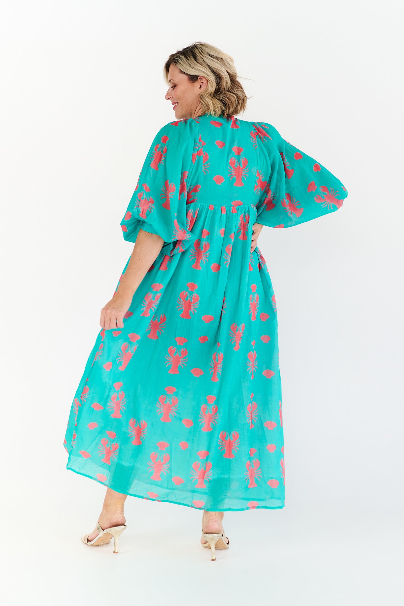 LOBSTER TEAL DRESS