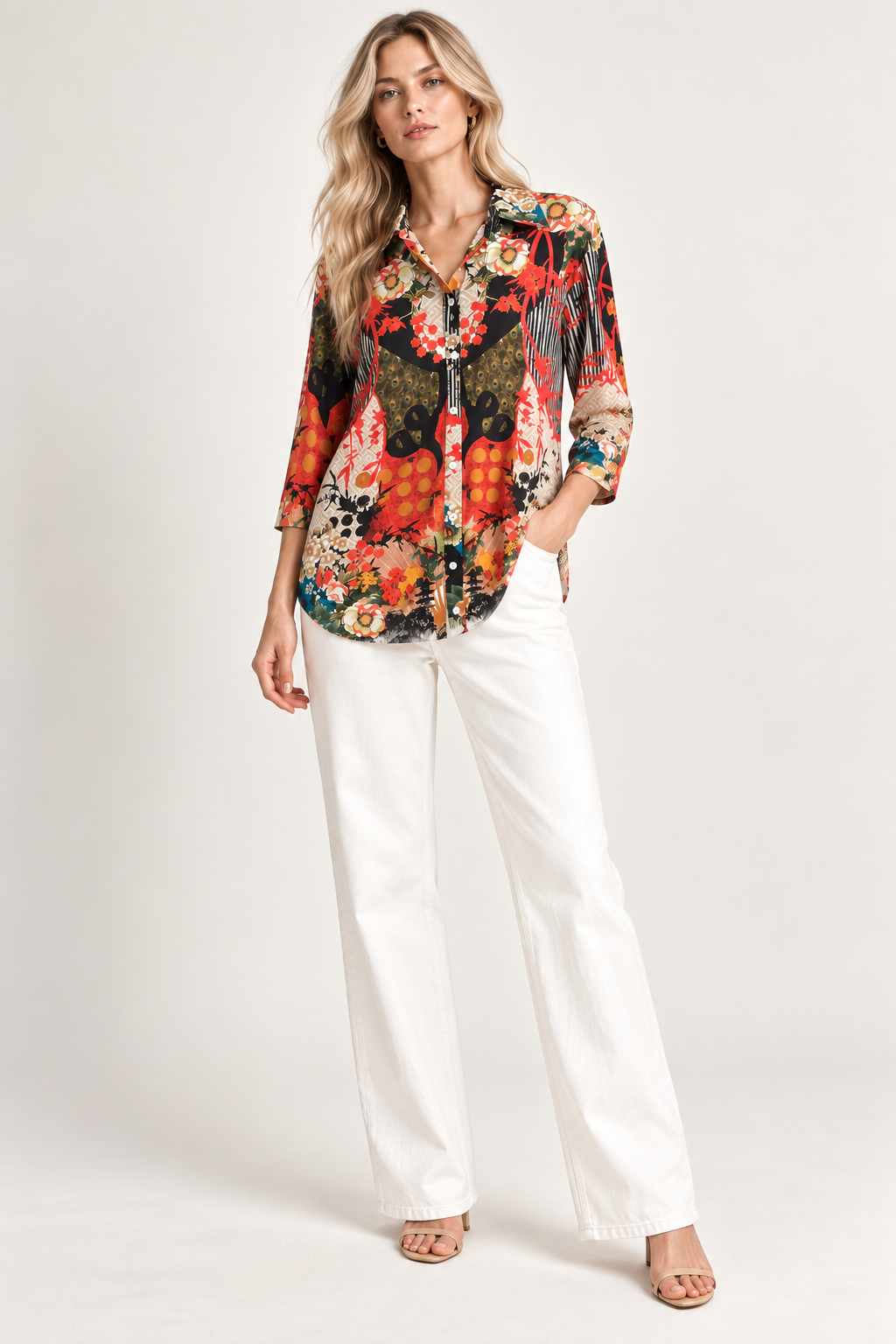BLACK MULTI SHIRT IN SPECIAL PRICE, NO RETURNS