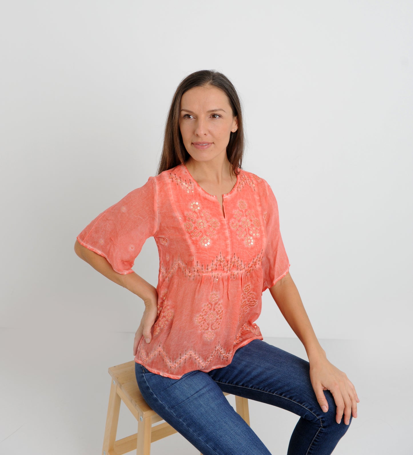 Seychelles Coral Top ON SALE NOW