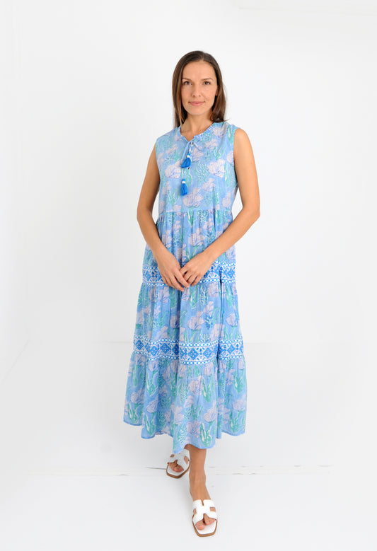 Maldives Blue Midi Dress NOW ON SALE