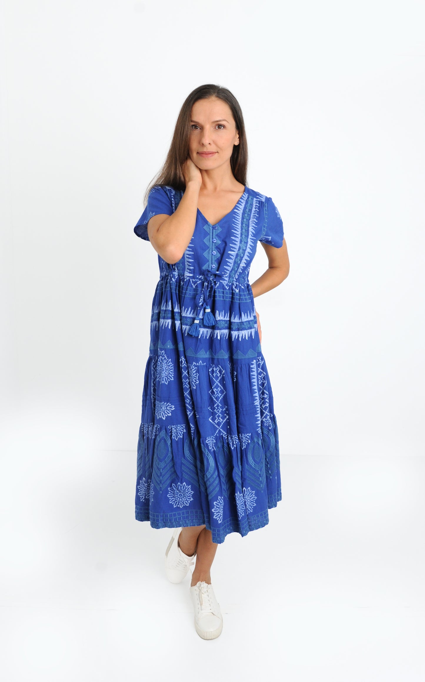 Rhodes Blue Midi Dress