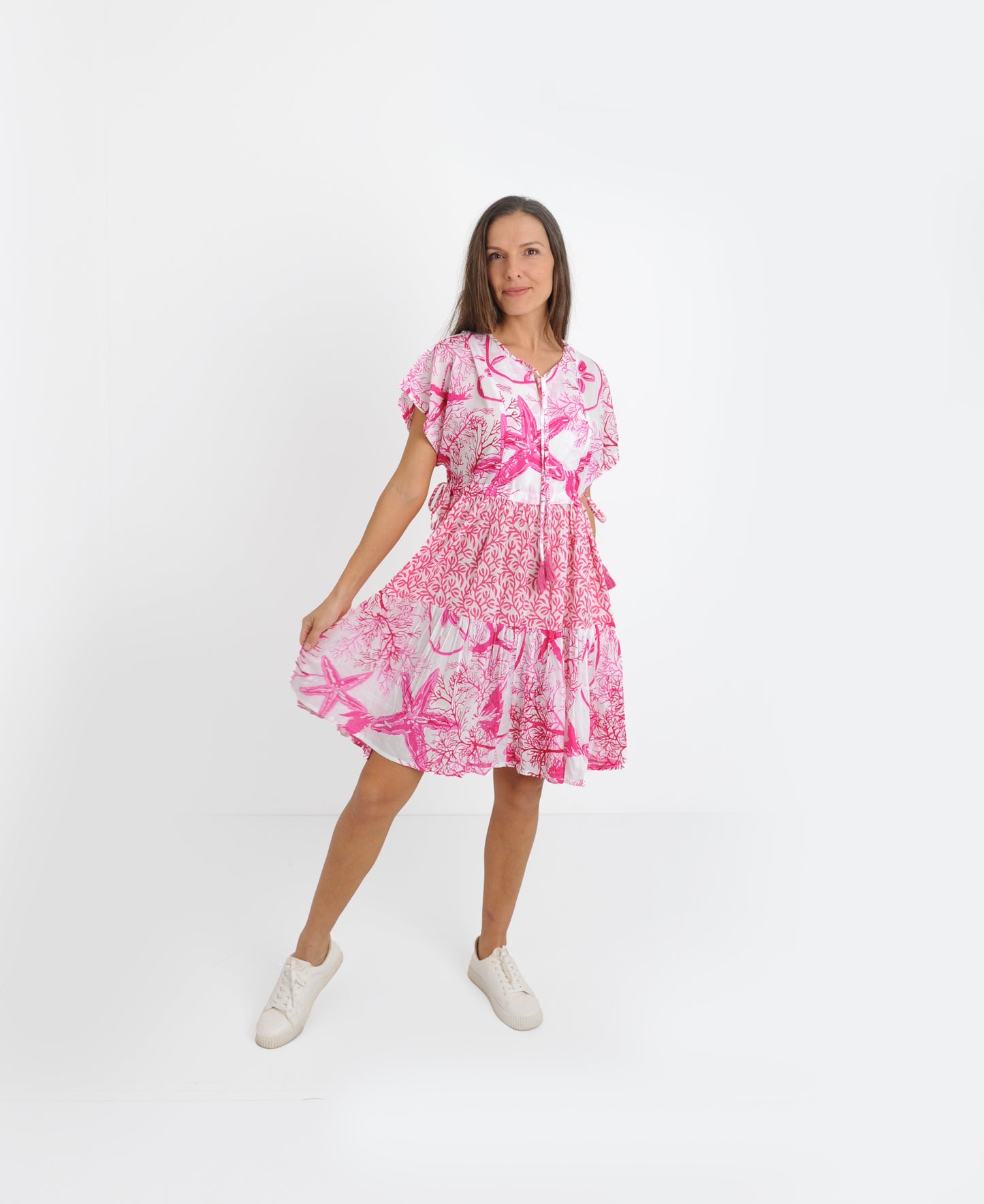 Nautilus Pink Tie Dress