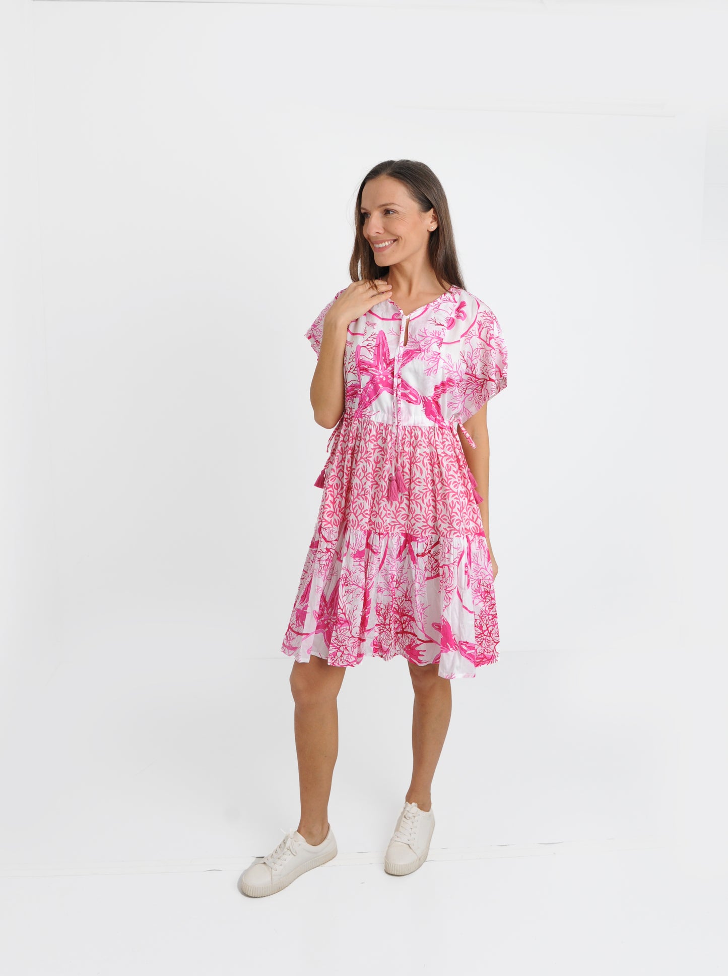 Nautilus Pink Tie Dress