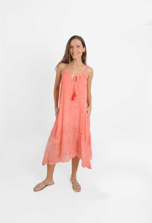 Seychelles Coral Midi Dress NOW ON SALE