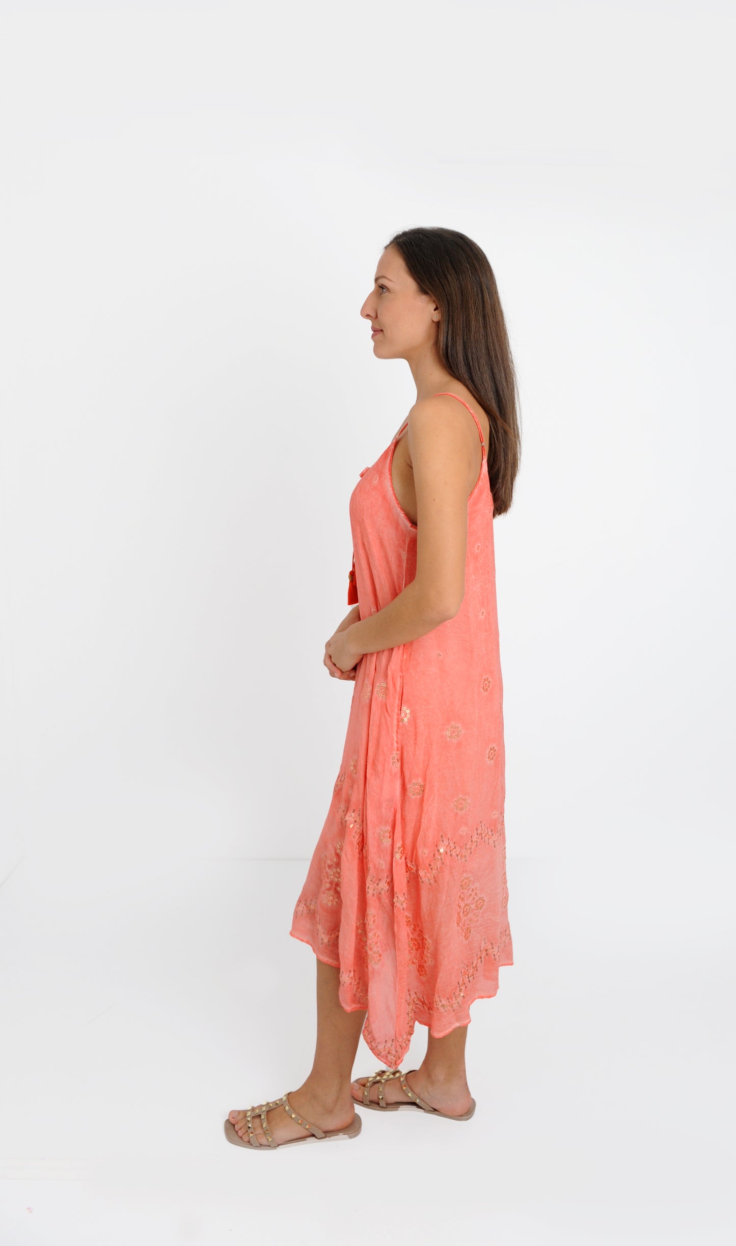 Seychelles Coral Midi Dress NOW ON SALE