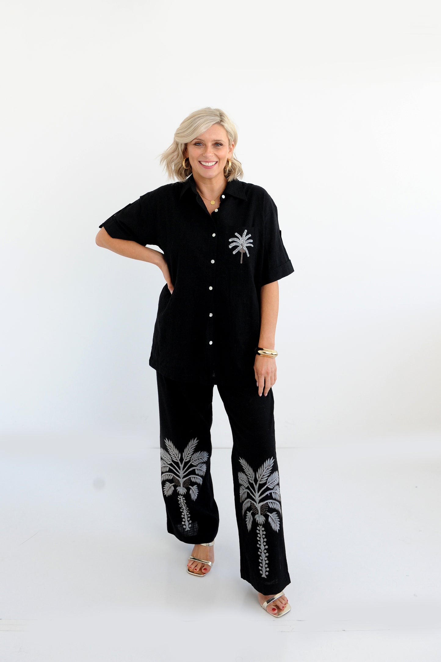 Sorrento Black Pant and shirt Set