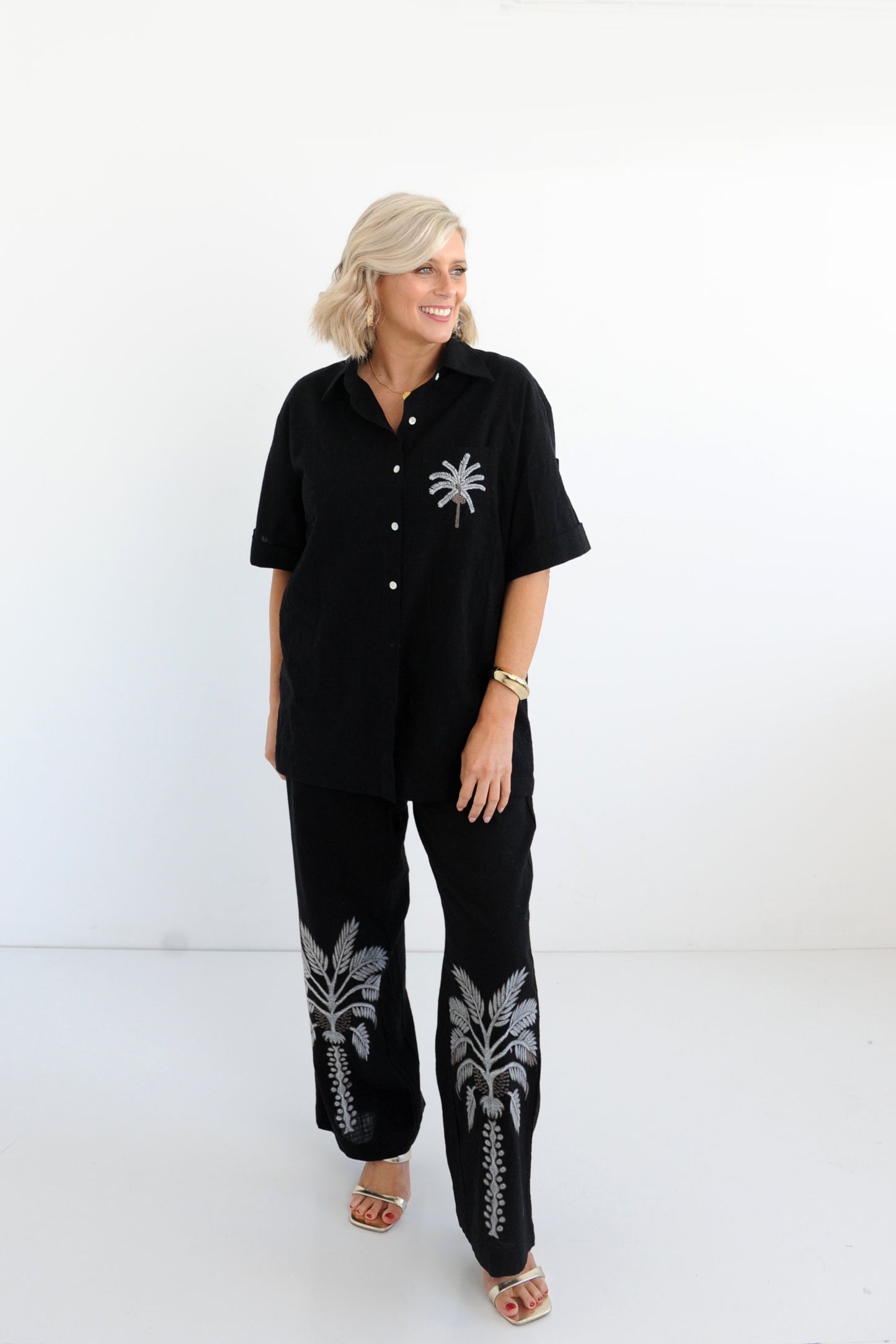 Sorrento Black Pant and shirt Set