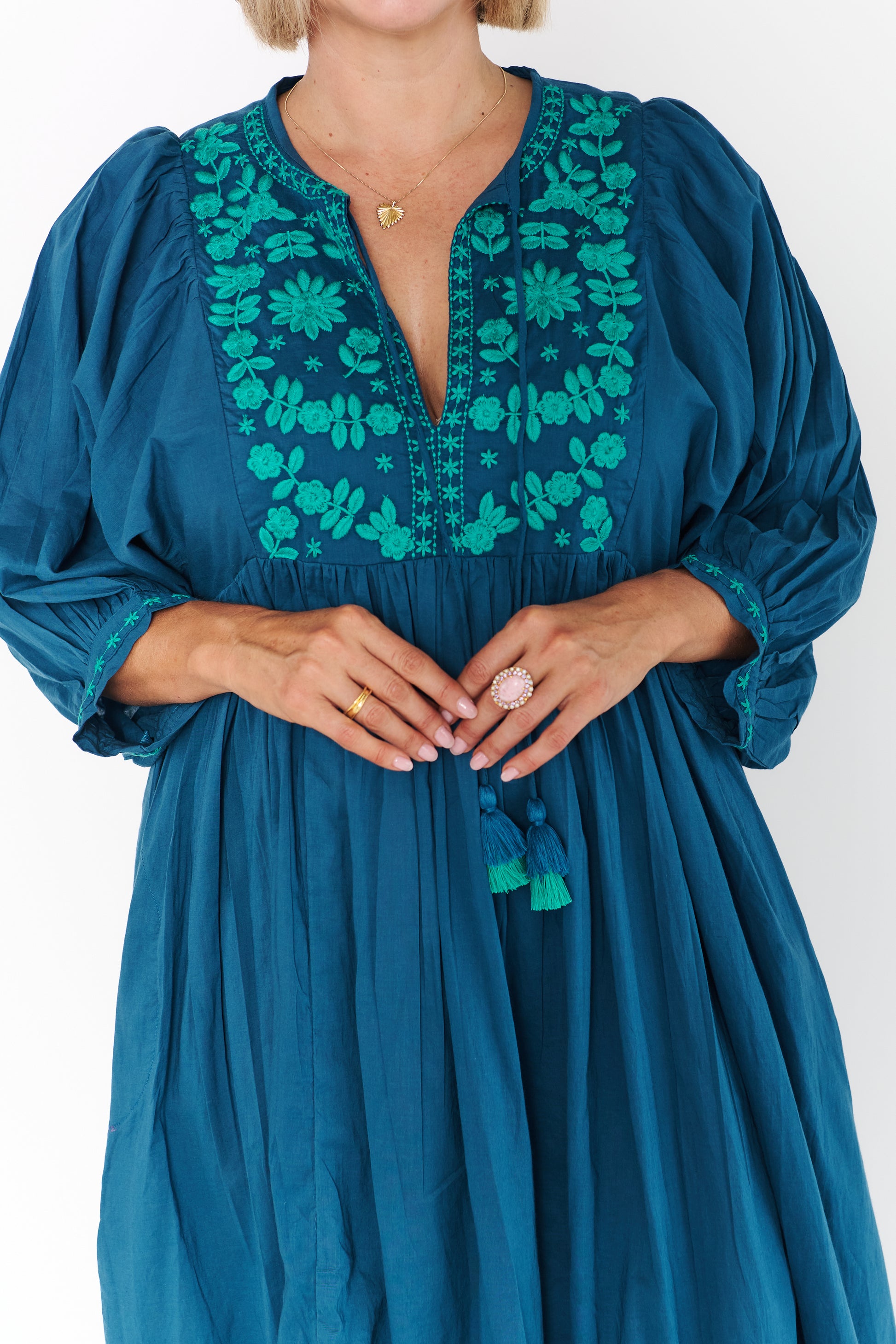 FIESTA BLUE DRESS Ivy Pearl Fashion FIESTA BLUE DRESS Ivy Pearl Fashion