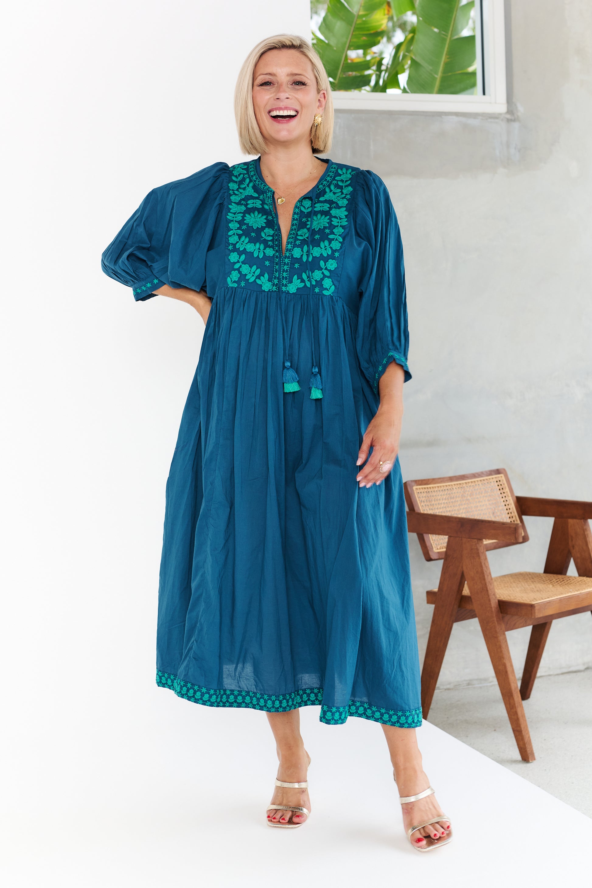FIESTA BLUE DRESS Ivy Pearl Fashion FIESTA BLUE DRESS Ivy Pearl Fashion