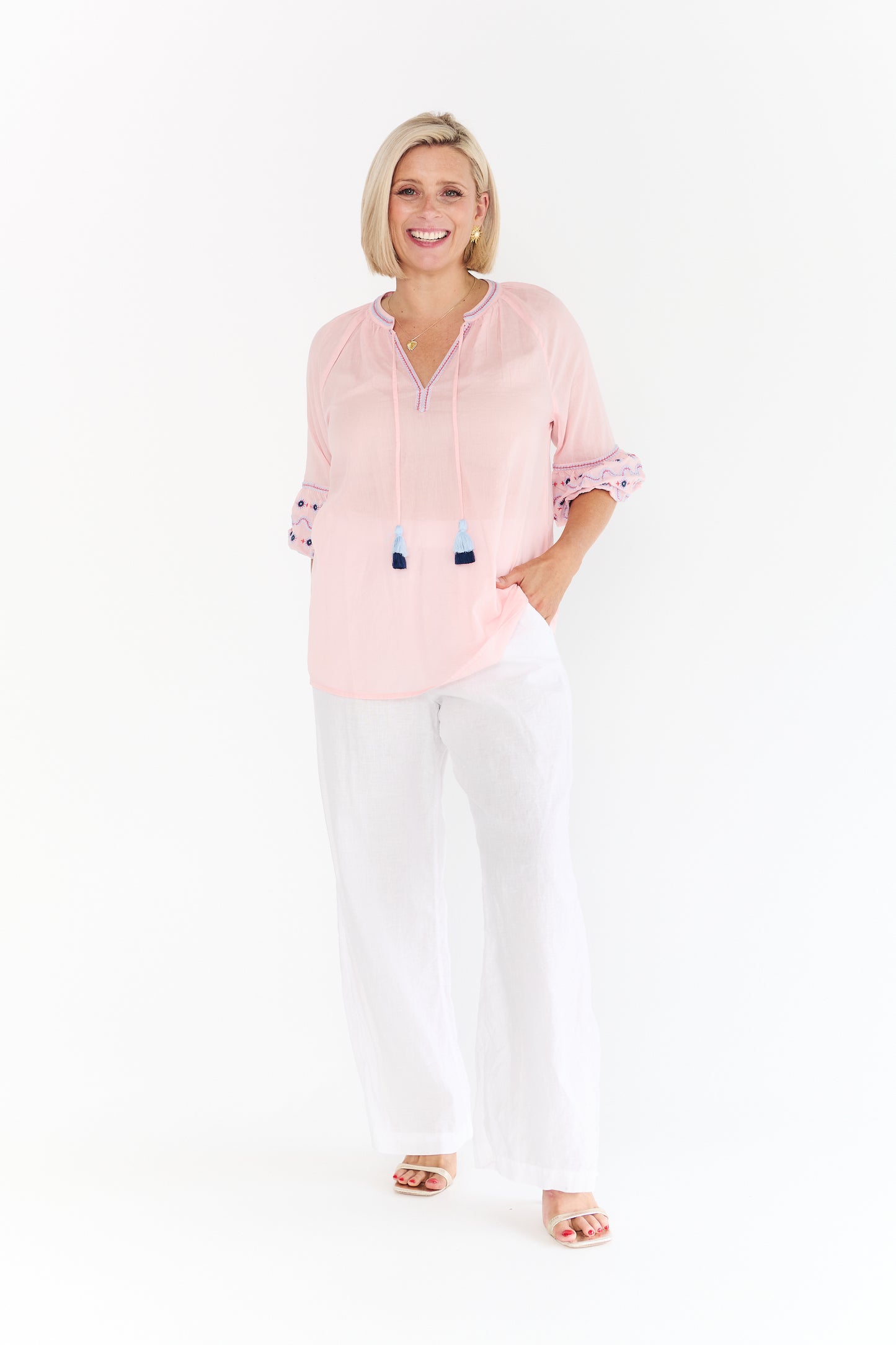 FIESTA PALE PINK SHIRT