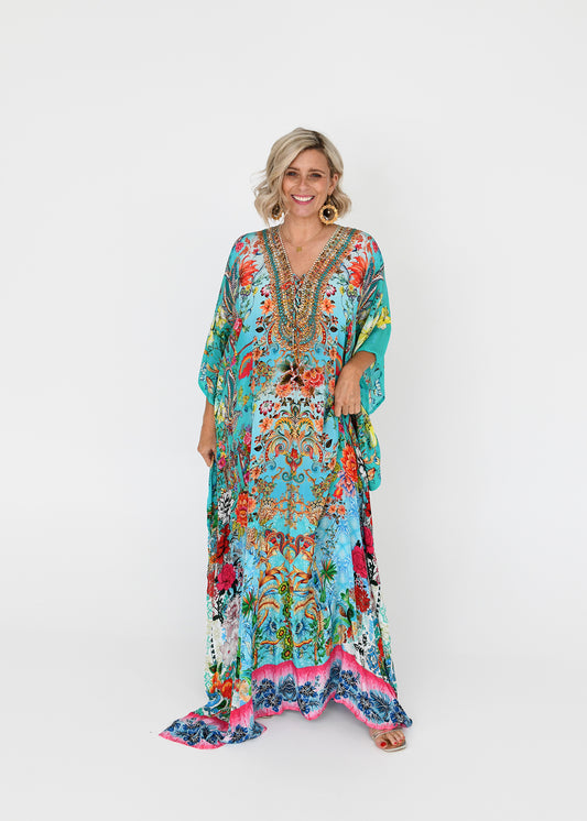 TEAL KAFTAN LONG