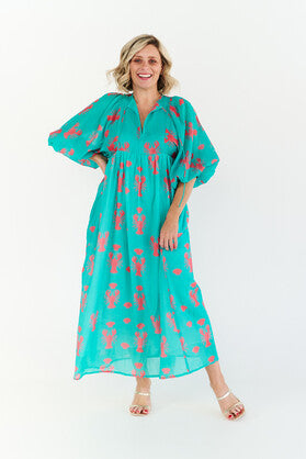 LOBSTER TEAL DRESS