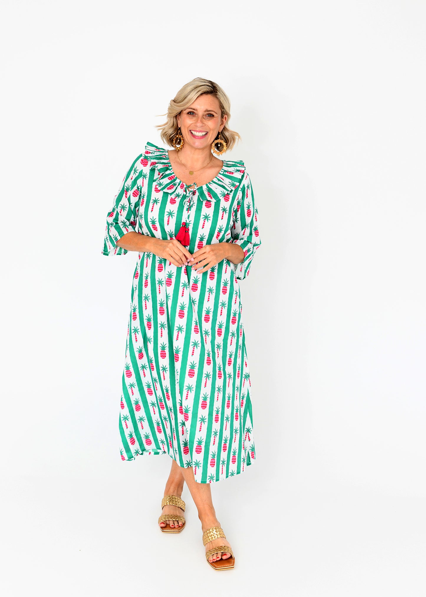 LUNA PALM GREEN DRESS