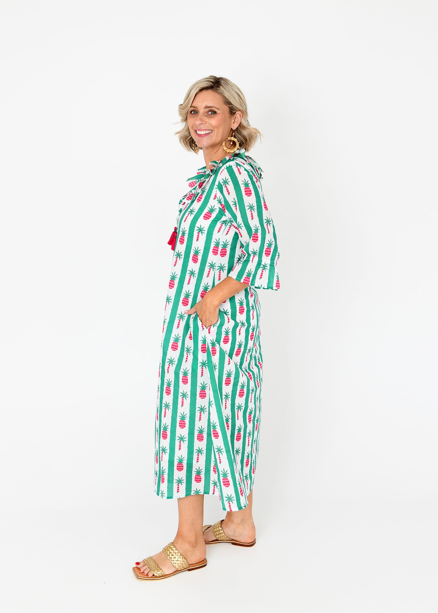 LUNA PALM GREEN DRESS