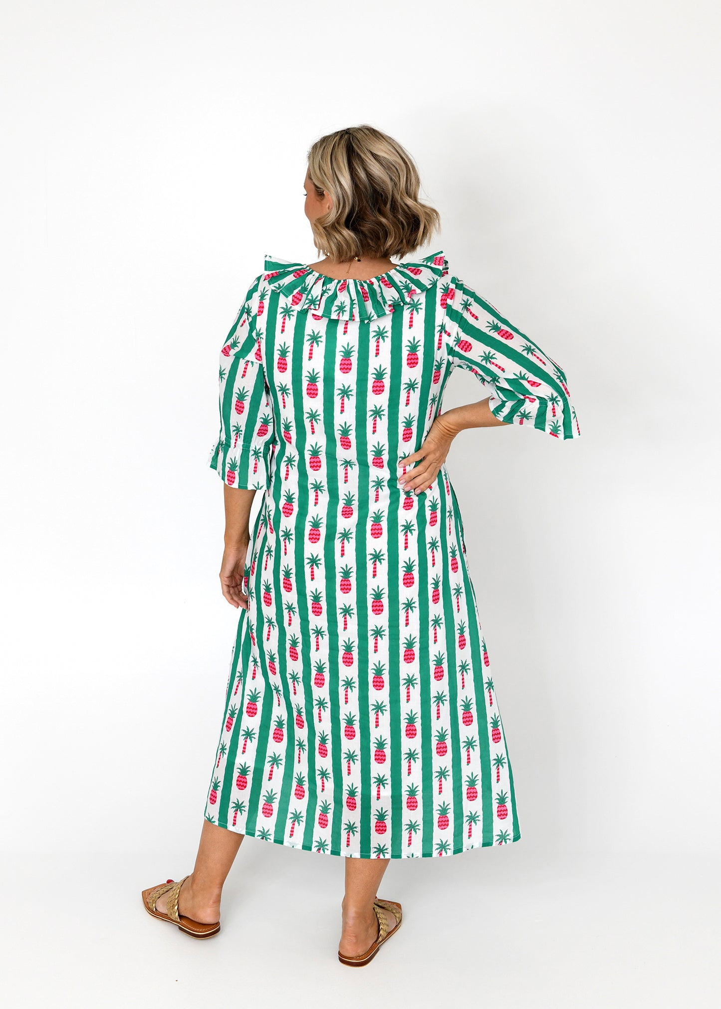 LUNA PALM GREEN DRESS